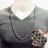 Necklace Stainless Steel Fasion Thick Chain Multi Hook Wearing Thai Amulet 17853